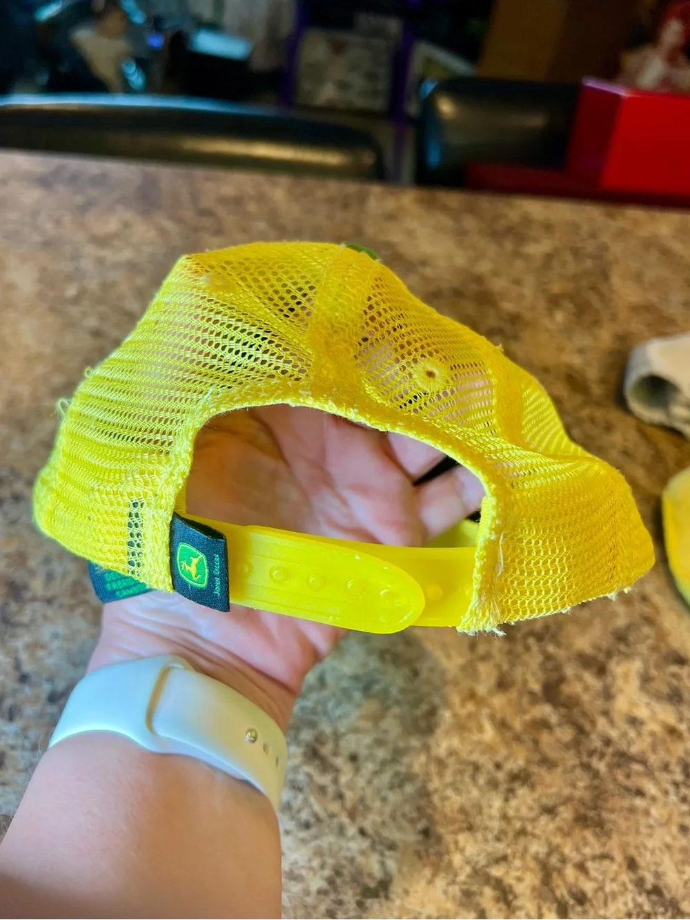 John Deere Green and Yellow Mesh Cap with Embroidered Logo Toddler Boys